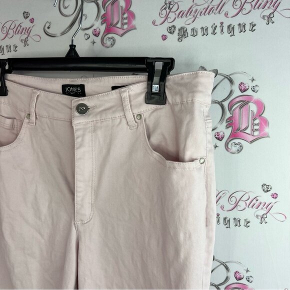 Jones New York jeans Lexington skinny crop Light Pink Straight Leg Jeans - Picture 4 of 11